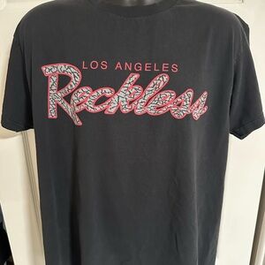 Young & Reckless Charcoal Tee with Red Graphic